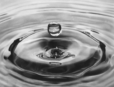 Goutte d'eau Dessin intitulée "Goutte d'eau" par Marion Roy, Œuvre d'art originale, Crayon