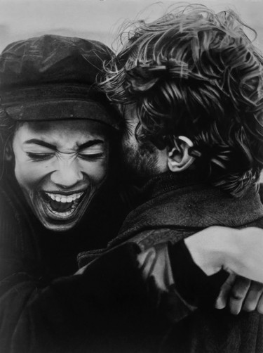 Relation Dessin intitulée "Relation" par Marion Roy, Œuvre d'art originale, Pastel