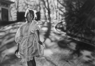 Flânerie Dessin intitulée "Flânerie" par Marion Roy, Œuvre d'art originale, Pastel