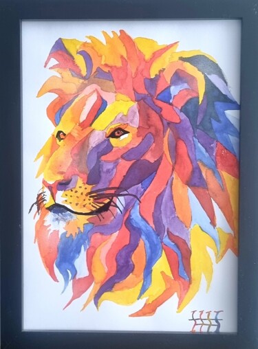 Desenho intitulada "Lion" por Lartmada17, Obras de arte originais, Tinta