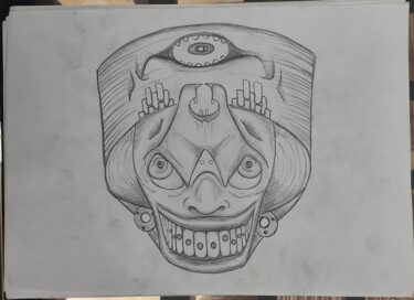 Dibujo titulada "Ingulav DoubleFace" por Lartnestpasdemain, Obra de arte original, Lápiz