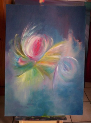 Painting titled "imagine" by Jocelyne Iché, Original Artwork, Acrylic