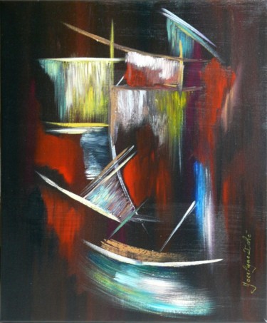 Painting titled "le bateau" by Jocelyne Iché, Original Artwork