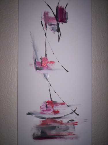 Painting titled "là bas" by Jocelyne Iché, Original Artwork, Acrylic