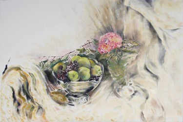 Painting titled "Summer  fruits" by Larysa Jaromska, Original Artwork, Oil