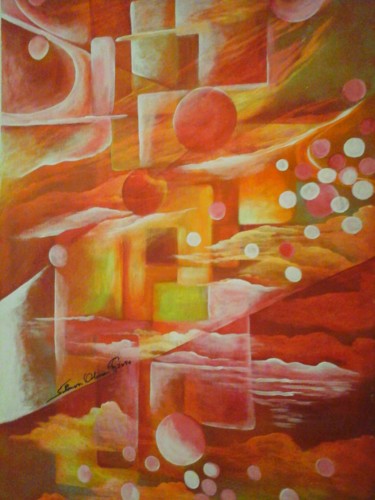 Painting titled "Luminaire" by L'A.S Deco, Original Artwork, Acrylic