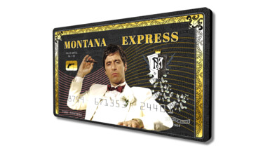 제목이 "Montana Express"인 조형물 Lascaz로, 원작, 알루미늄