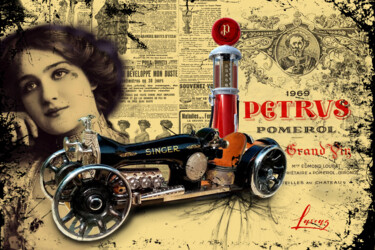 Arte digitale intitolato "Petrus - Singer 1900" da Lascaz, Opera d'arte originale, Fotomontaggio