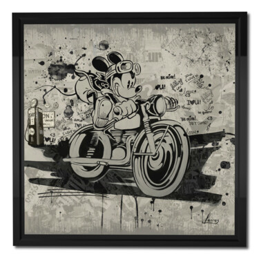 Arts numériques intitulée "Mickey Bike" par Lascaz, Œuvre d'art originale, Peinture numérique