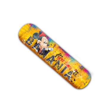 Digital Arts titled "Skateboard Banania" by Lascaz, Original Artwork, Digital Painting