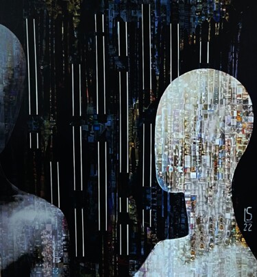 Schilderij getiteld "dans le Matrix" door Laszlo De Somogyi, Origineel Kunstwerk, Acryl