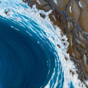 Painting titled "Tasman sea" by Nina Karpova, Original Artwork, Acrylic