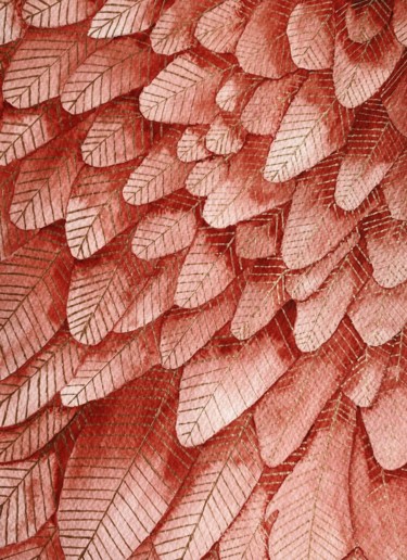 Peinture intitulée "Red feathers" par Nina Karpova, Œuvre d'art originale, Aquarelle