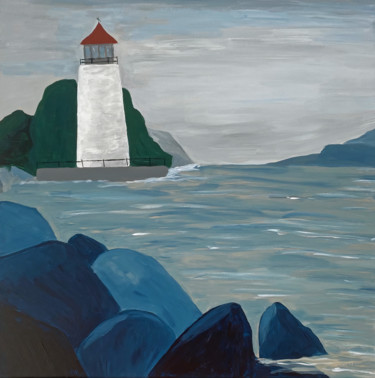 Peinture intitulée "Old lighthouse" par Nina Karpova, Œuvre d'art originale, Acrylique