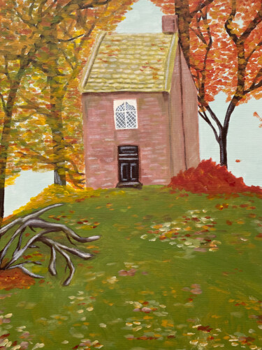 Картина под названием "A cottage near Dunh…" - Nina Karpova, Подлинное произведение искусства, Акрил