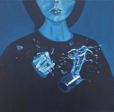 Painting titled "Broken glass" by Nina Karpova, Original Artwork, Acrylic