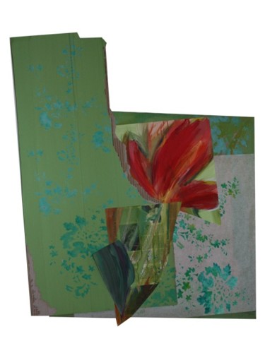 Peinture intitulée "fleur décalée" par Patrice Monnerie, Œuvre d'art originale