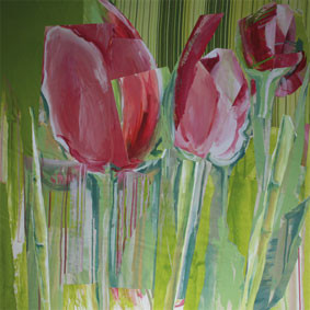 Peinture intitulée "tulips2" par Patrice Monnerie, Œuvre d'art originale
