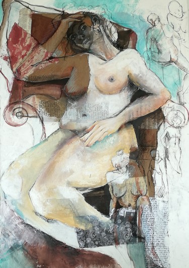 Pintura titulada "dans ses reves" por Anna Matt, Obra de arte original, Otro