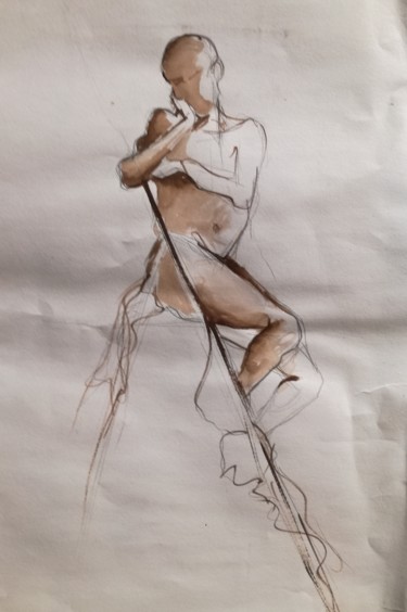 Drawing titled "henri assis 2" by Anna Matt, Original Artwork, Pencil