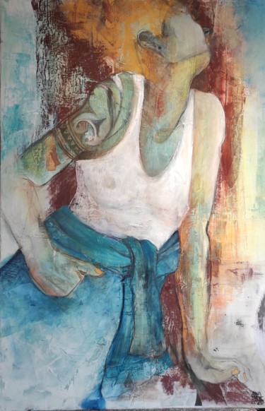 Peinture intitulée "Respire" par Anna Matt, Œuvre d'art originale, Huile