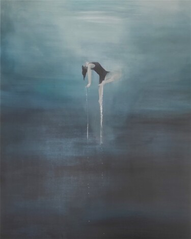 Картина под названием "apnea 8" - Anna Matt, Подлинное произведение искусства, Масло Установлен на Деревянная рама для носил…