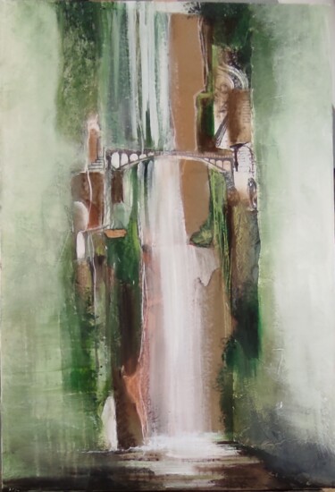 Картина под названием "Rêveries paysagées" - Anna Matt, Подлинное произведение искусства, Масло Установлен на Деревянная рам…