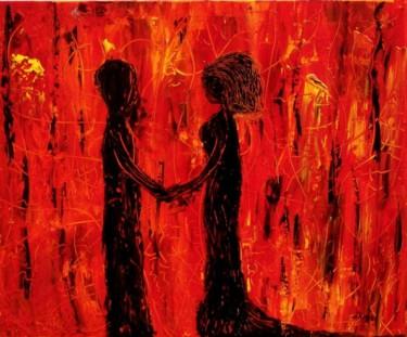 Painting titled "Le couple" by Chrystelle Belly, Original Artwork, Acrylic