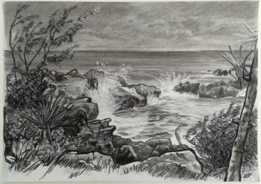 Drawing titled "Manapany four à cha…" by Jean-François Hirsch, Original Artwork, Charcoal