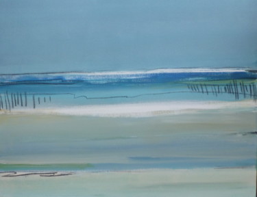 Painting titled "Sur la plage abando…" by Patricia Garreau, Original Artwork, Acrylic