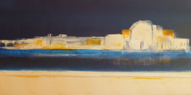 「Orient」というタイトルの絵画 Patricia Garreauによって, オリジナルのアートワーク, アクリル ウッドストレッチャーフレームにマウント