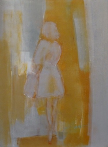 Peinture intitulée "La passante" par Patricia Garreau, Œuvre d'art originale, Acrylique