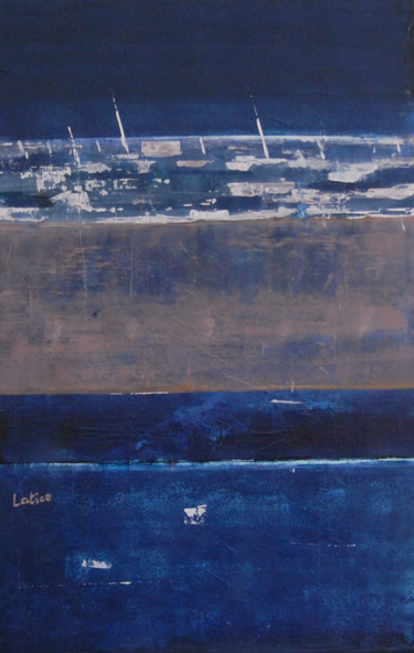 Painting titled "Les bateaux" by Patricia Garreau, Original Artwork, Acrylic