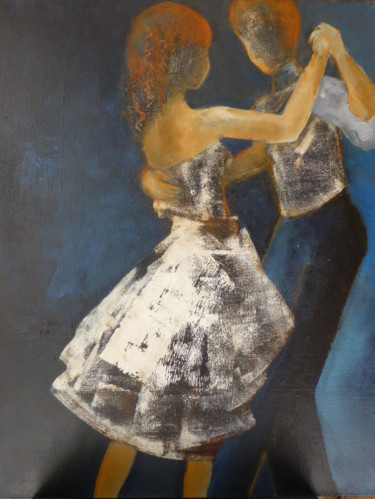 Pittura intitolato "Une valse à 18 ans" da Patricia Garreau, Opera d'arte originale, Acrilico