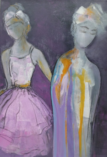 Картина под названием "Lointaine présence" - Patricia Garreau, Подлинное произведение искусства, Акрил