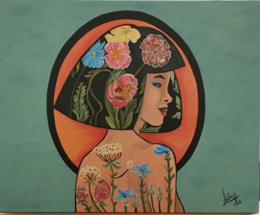 Peinture intitulée "Mother Nature" par Latifa El Hachem, Œuvre d'art originale, Acrylique