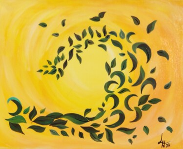 Картина под названием "Gone with the wind" - Latifa El Hachem, Подлинное произведение искусства, Акрил Установлен на Деревян…