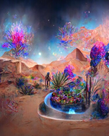 Arte digitale intitolato "Desert Landscape" da Latifahafital, Opera d'arte originale, Lavoro digitale 2D