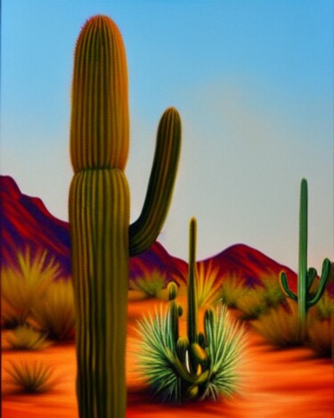Artes digitais intitulada "Cacti" por Latifahafital, Obras de arte originais, Trabalho Digital 2D