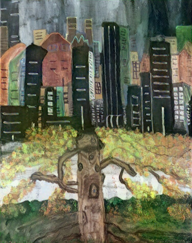 Arte digitale intitolato "Last Tree Standing" da Latifahafital, Opera d'arte originale, Acrilico