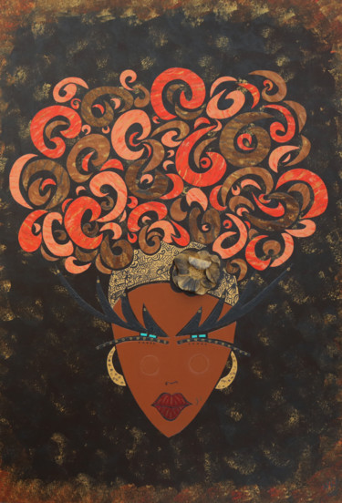 Peinture intitulée "Maggot Brain" par Nathalie Latil, Œuvre d'art originale, Acrylique