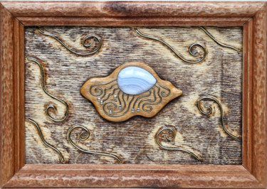 Design titled "Wooden inlaid abstr…" by Valerii Latyshev, Original Artwork, Accessories