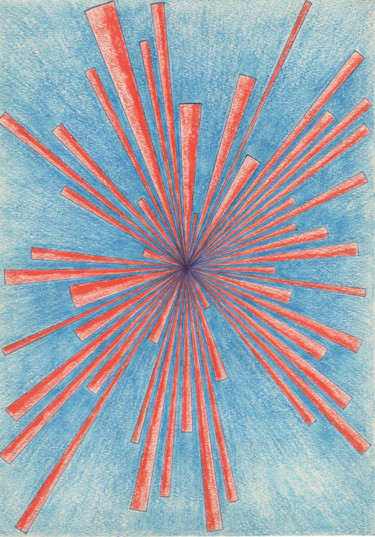 Dessin intitulée "Radiant" par Valerii Latyshev, Œuvre d'art originale, Crayon