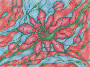 Dessin intitulée "Tropic Vibes" par Valerii Latyshev, Œuvre d'art originale, Crayon