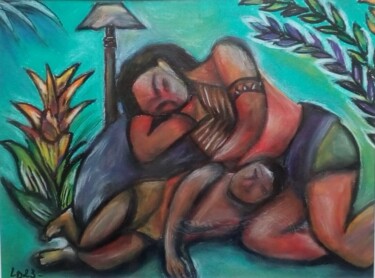 Dibujo titulada ""Maternité"" por Laudu, Obra de arte original, Lápiz