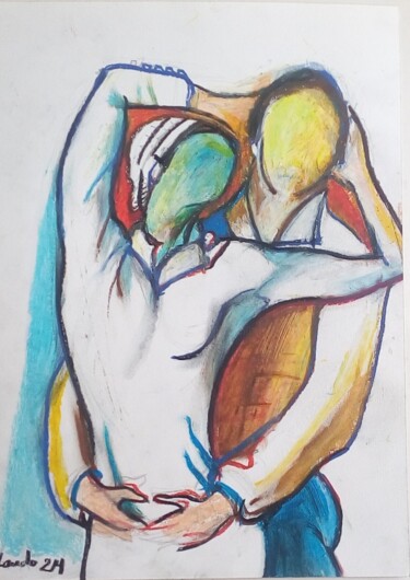 Drawing titled "Ballet" by Laudu, Original Artwork, Pastel