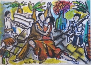 Drawing titled "Tango15" by Laudu, Original Artwork, Pastel
