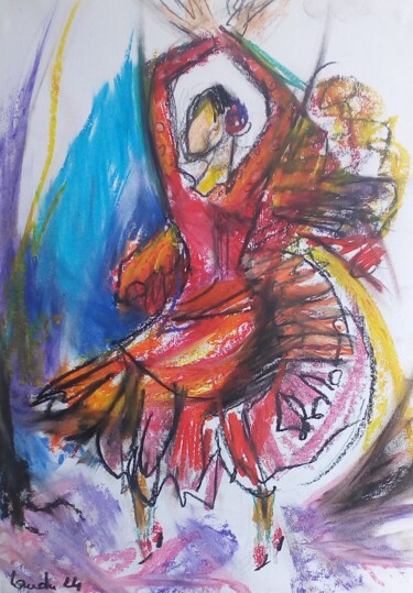 Рисунок под названием "Flamenco21" - Laudu, Подлинное произведение искусства, Пастель