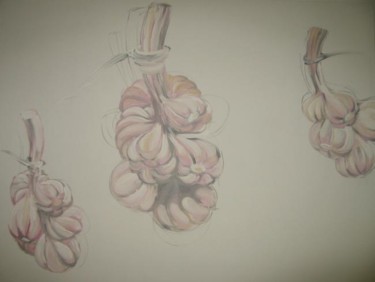 Peinture intitulée "Garlic" par Darius Laumenis, Œuvre d'art originale, Huile