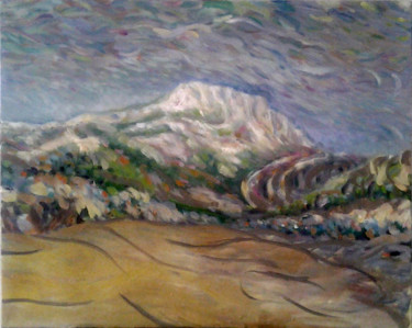 Peinture intitulée "Montagne St Victoire" par Darius Laumenis, Œuvre d'art originale